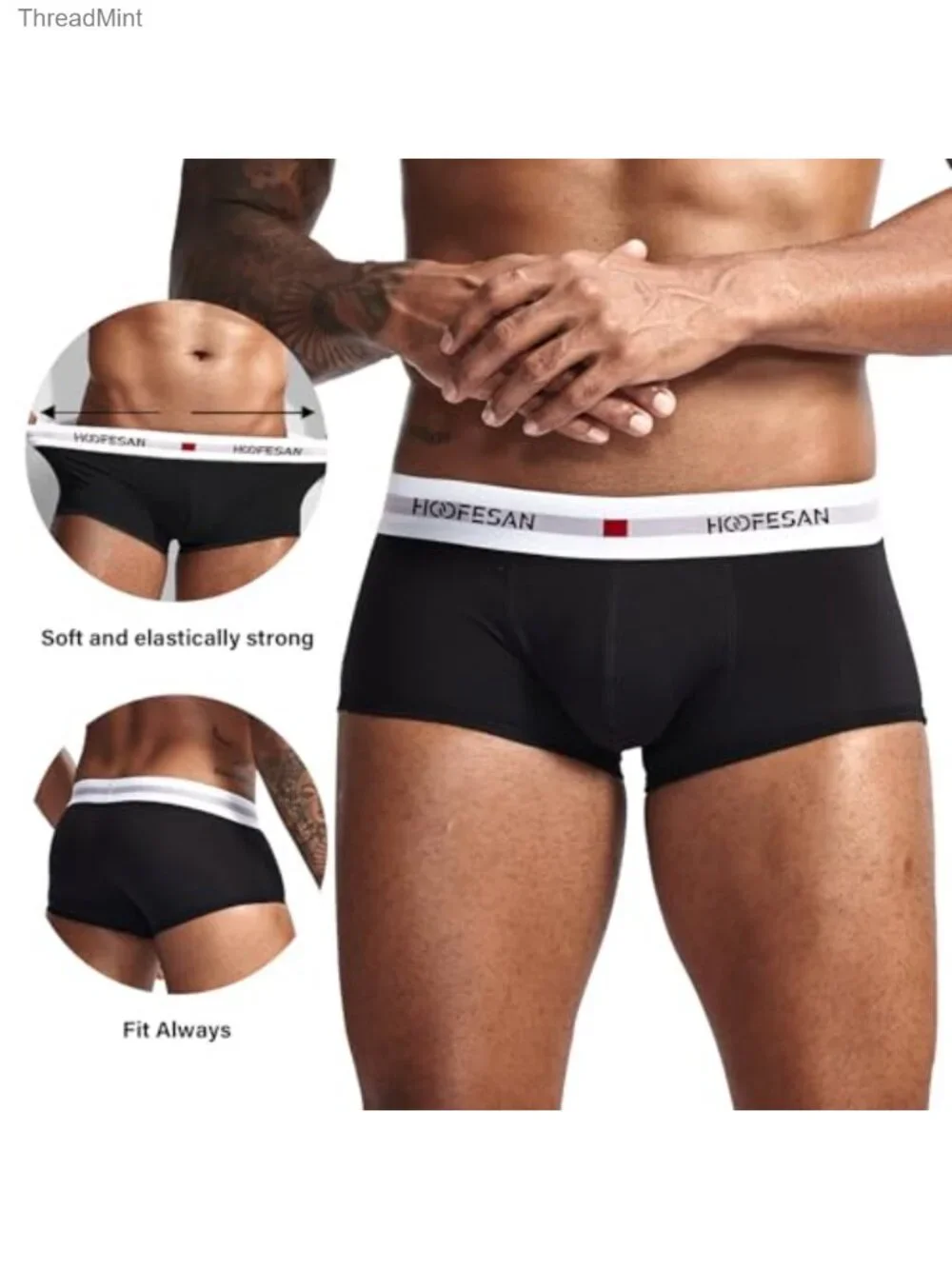 Men's Cotton Boxer Briefs Multipack Soft Breathable Low Rise Trunks